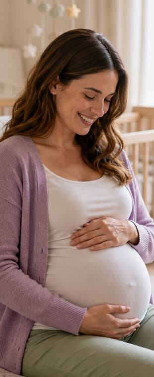 Future maman préparant les besoins de santé de son enfant